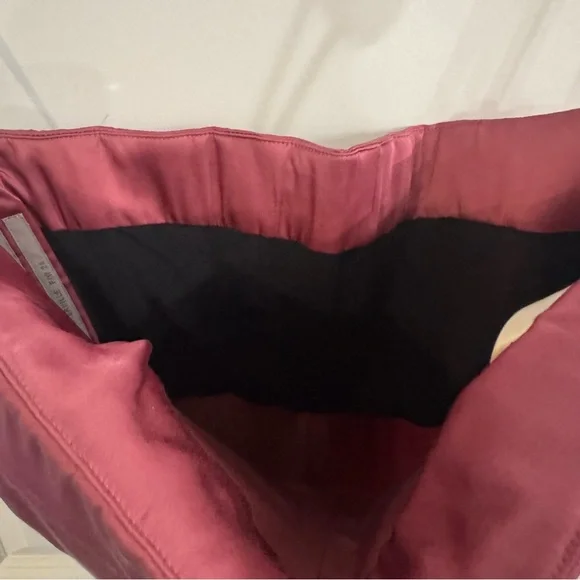Rick Owens Lido Bustier Asymmetric Satin Top in Pink